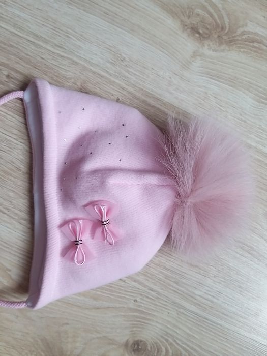 Komplet zimowa czapka z pomponem oraz komin