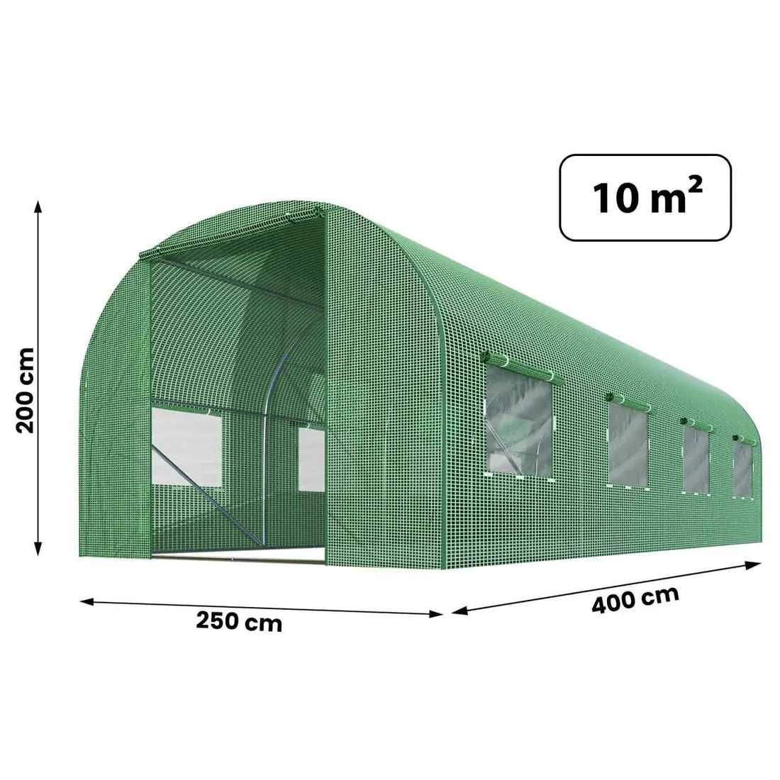 TUNEL FOLIOWY Ogrodowy Szklarnia 2,5x4 m Folia 10m2