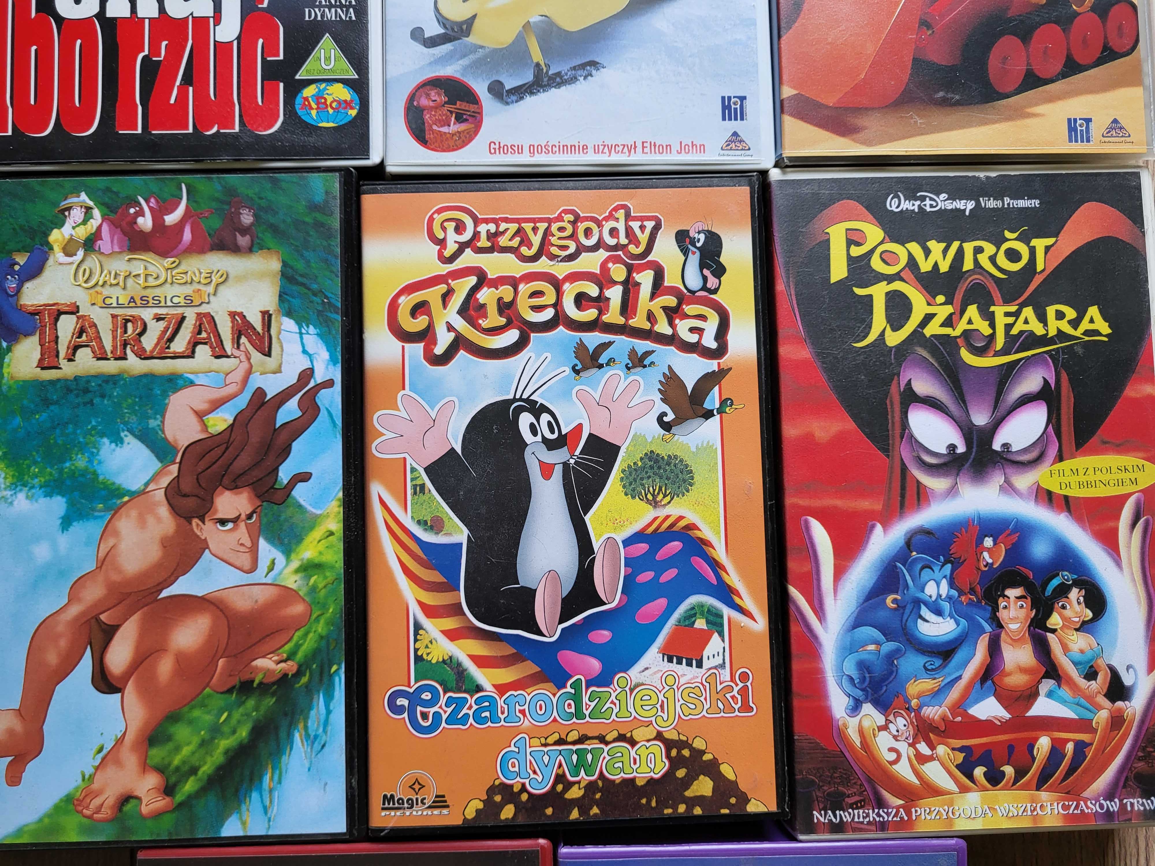 Bajki DISNEY i filmy Kochaj albo rzuć Tarzan Krecik na kasetach VHS