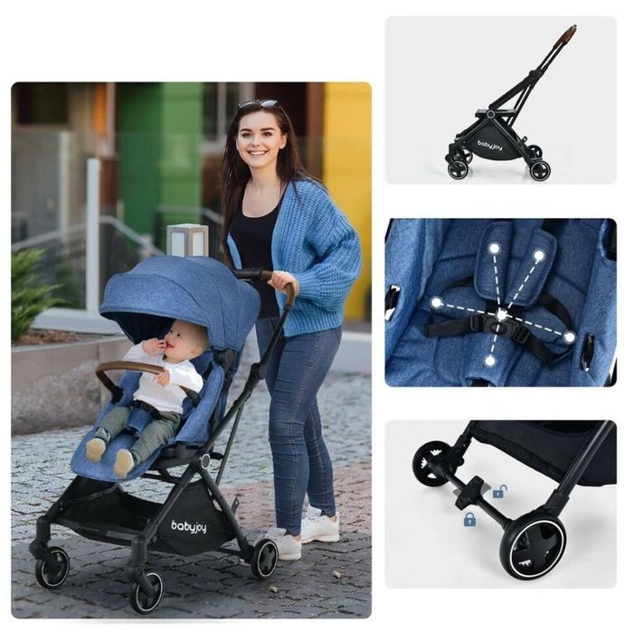 Składany wózek dziecięcy z obrotowym siedziskiem