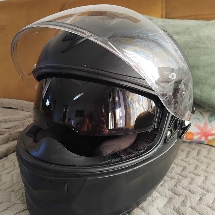 Kask motocyklowy skorpion z blendą