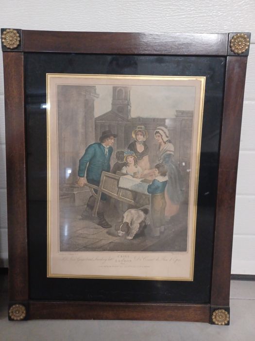 Par de quadros com gravuras antigas