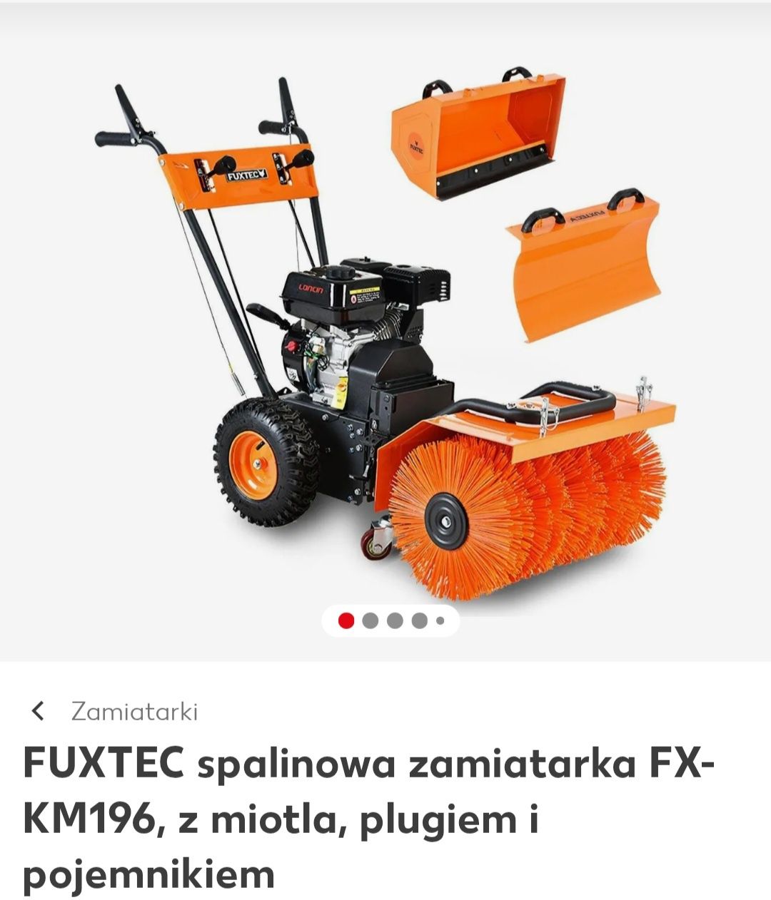 Zamiatarka spalinowa [pojemnik, płóg]