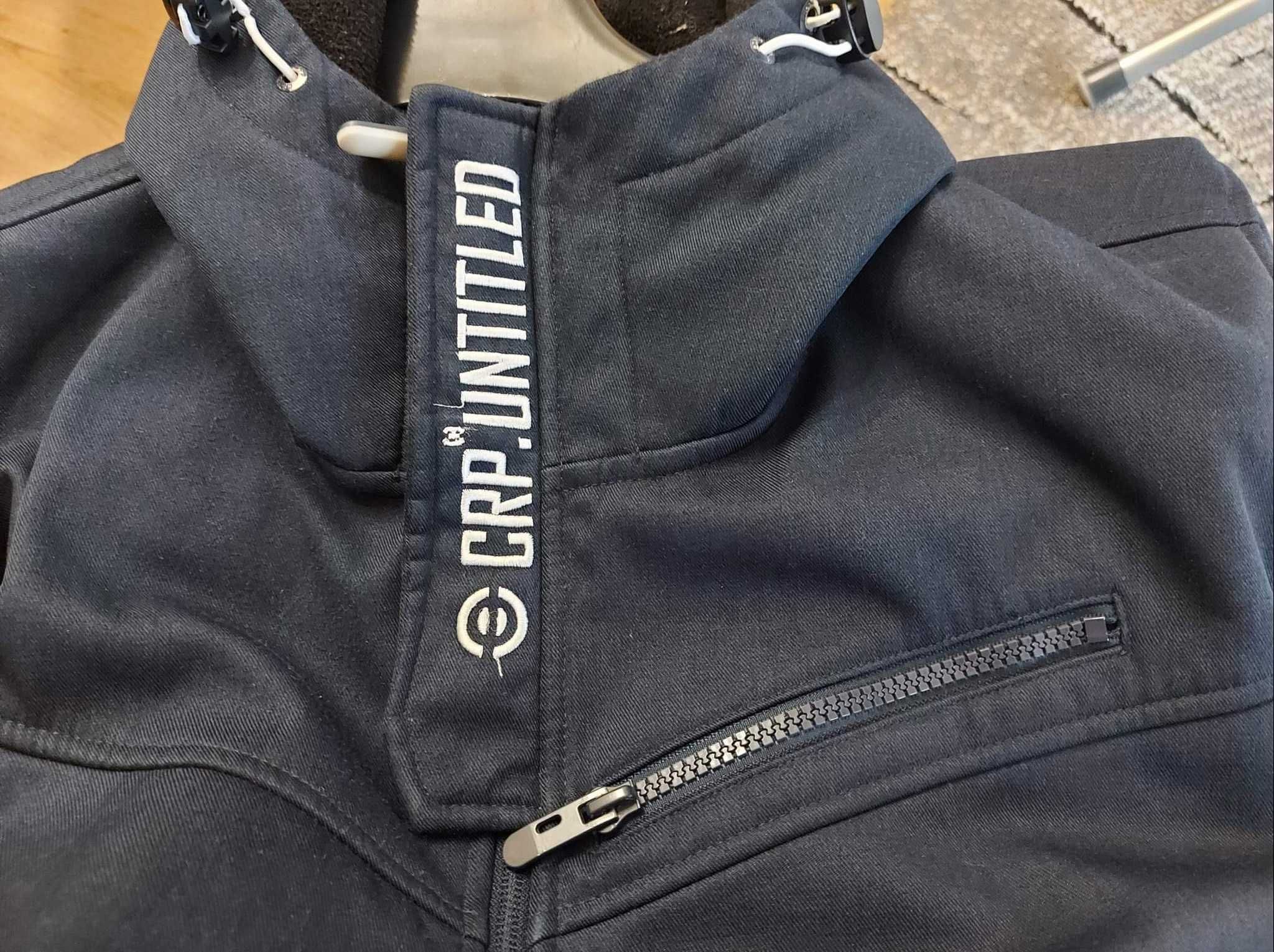 Kurtka jesienna męska granatowa z kapturem Cropp, dobry rozm. XL/L