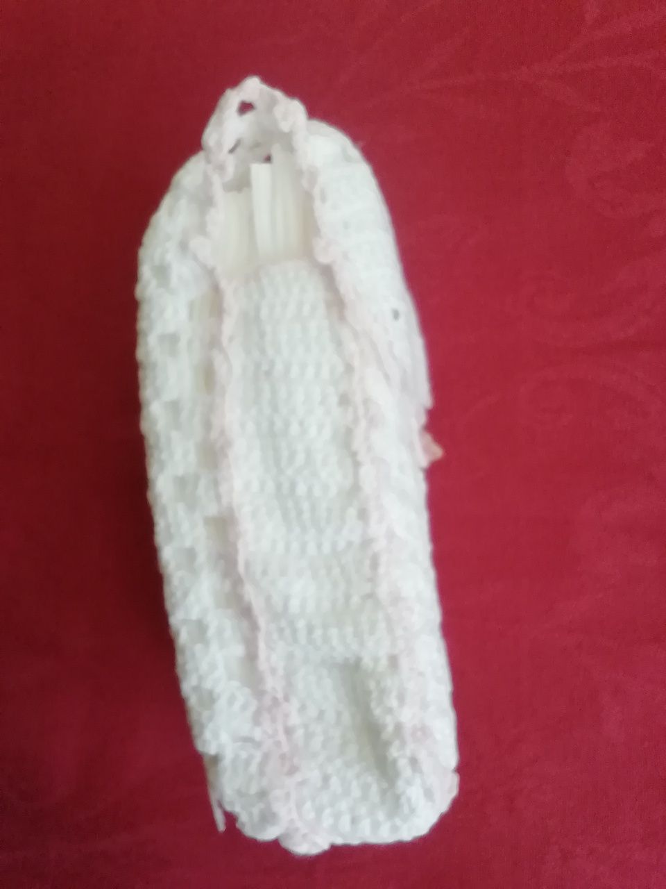 Porta-lenços de crochet, novo
