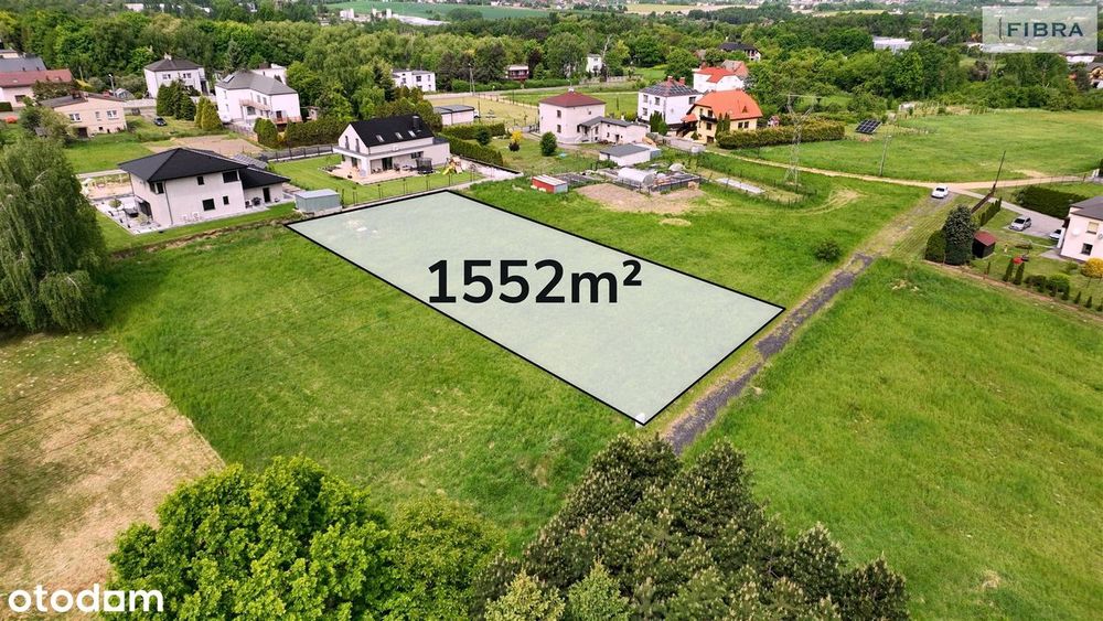 Gotowa pod budowę! Działka budowlana 1 552 m²