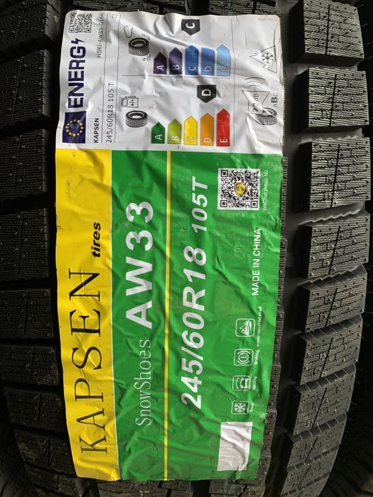 (4шт) нові 245/60R18 Kapsen SnowShoes AW33 (105T) зимові шини