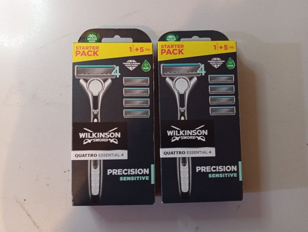Wilkinson Quattro Sensitive maszynka + 5 wkładów 2 zestawy
