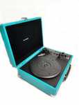 Gramofon odtwarzacz winyli niebieski turkusowy walizkowy nowy