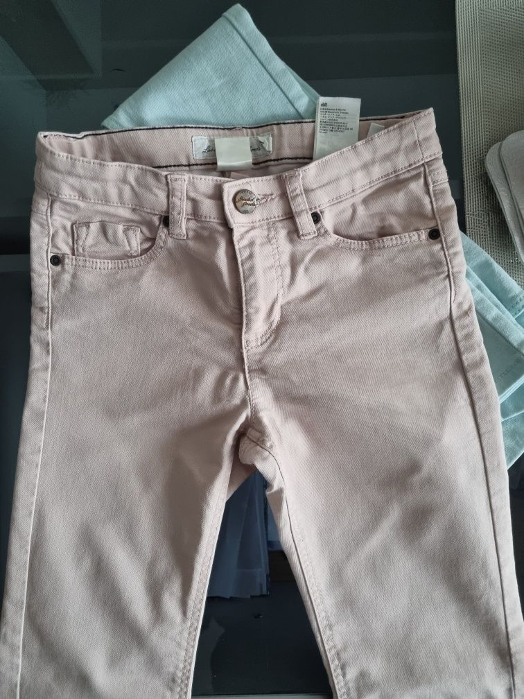 Spodnie jeansy 128/134 h&m  leginsy