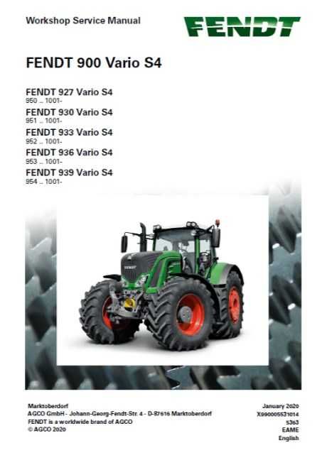 Instrukcja napraw Fendt Vario 927, 930, 933, 936, 939 S4 PL