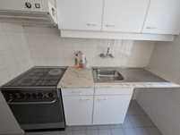 Armários cozinha + bancada mármore + lava loiças e torneira inox
