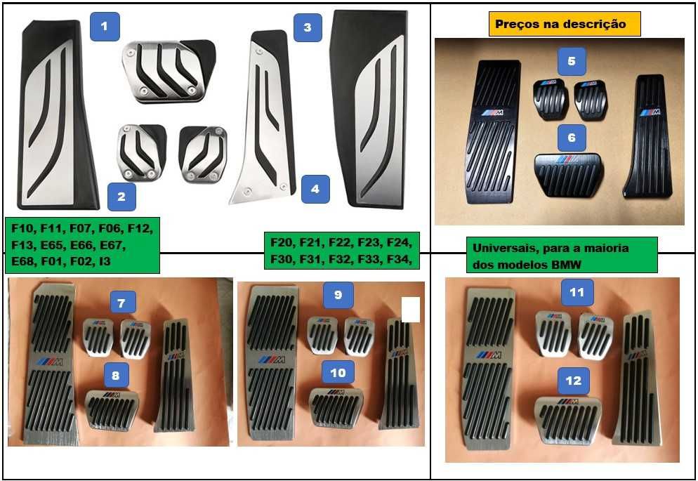 Capas Pedal cx. manual ou automática para  BMW