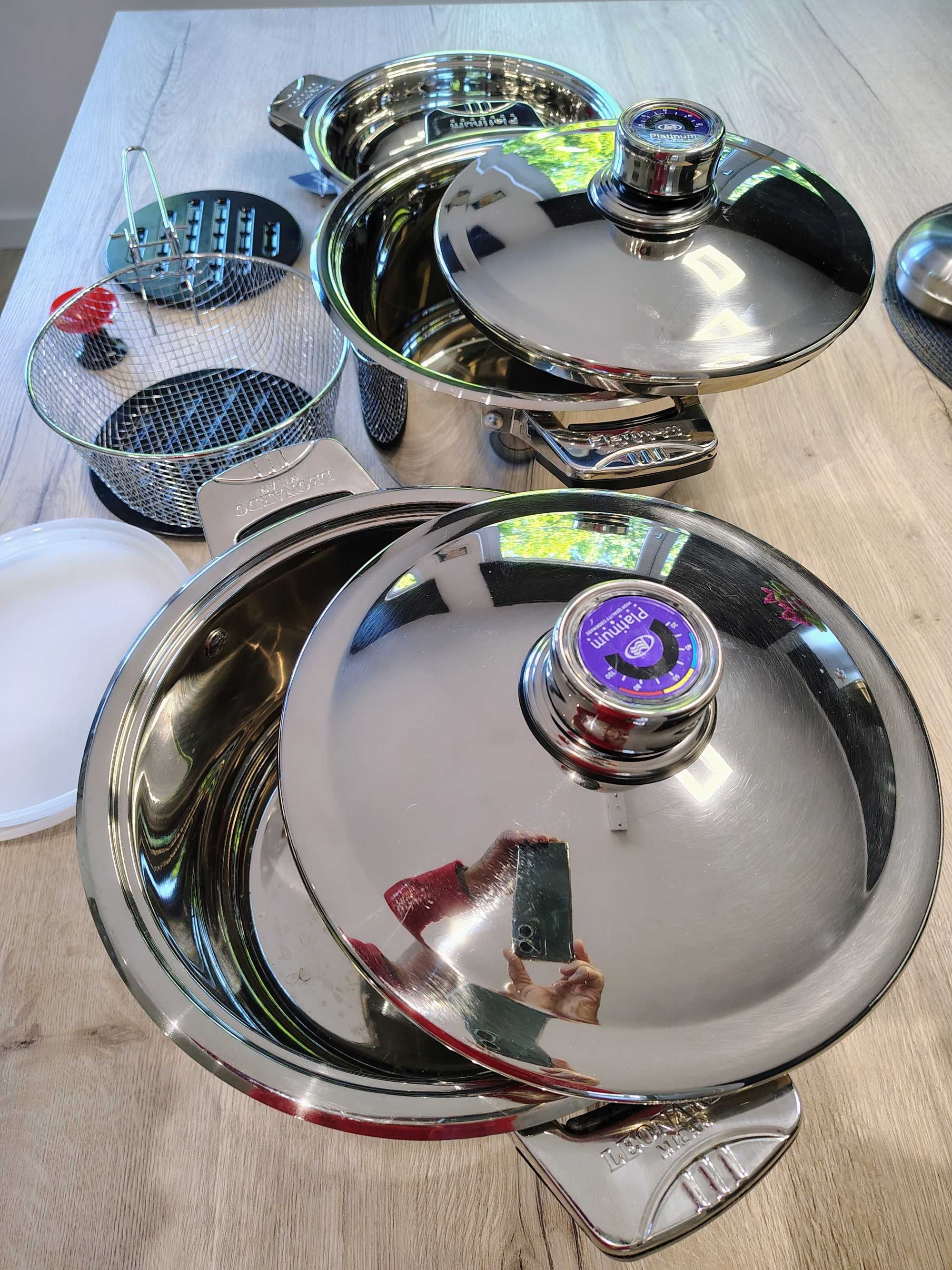 Zestaw garnków Giuliani Romano, Platinum i Leonardo
