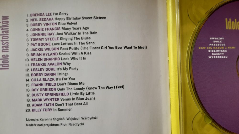 Płyta z książką .Idole nastolatków.