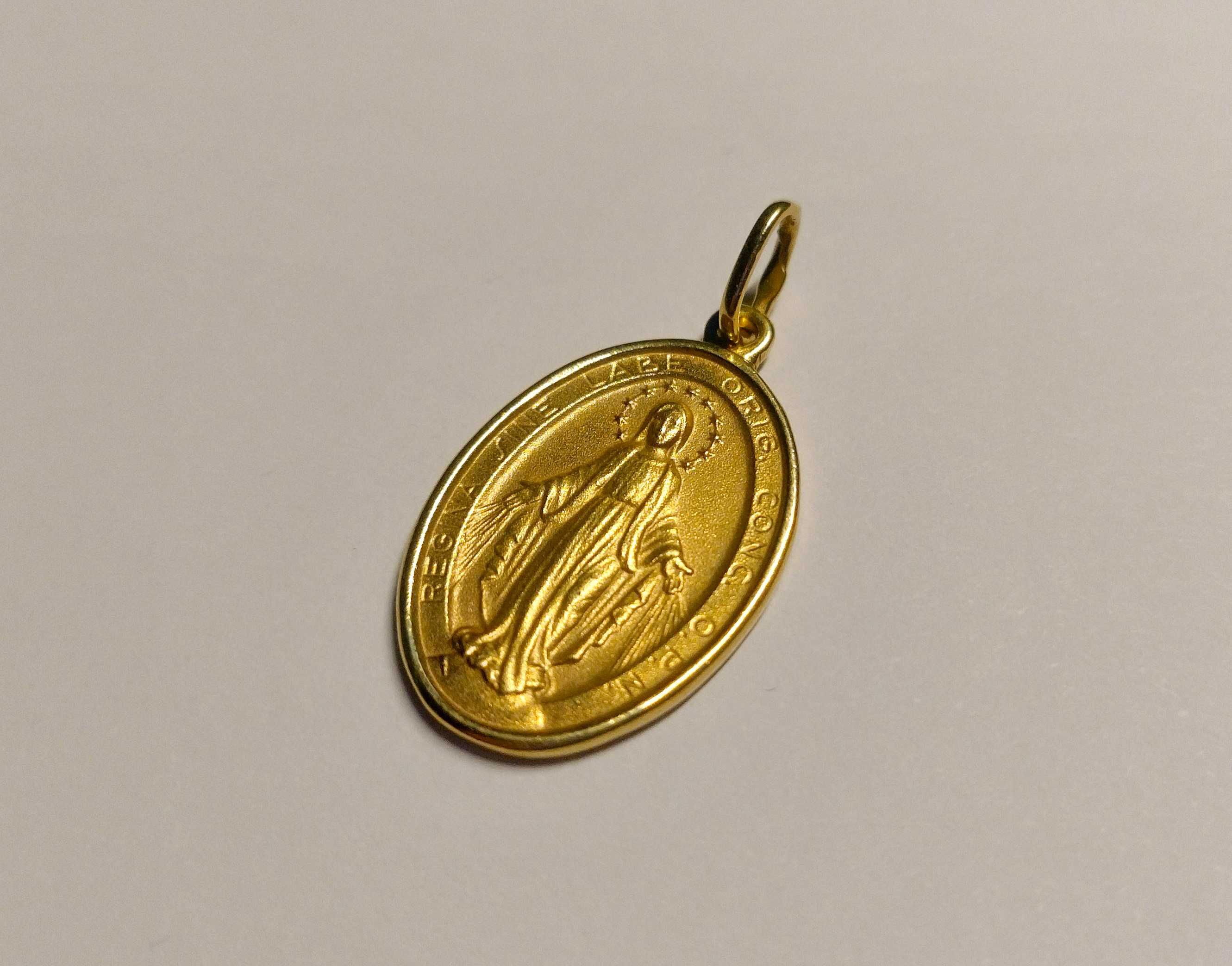 Złota zawieszka - Cudowny Medalik Matki Najświętszej