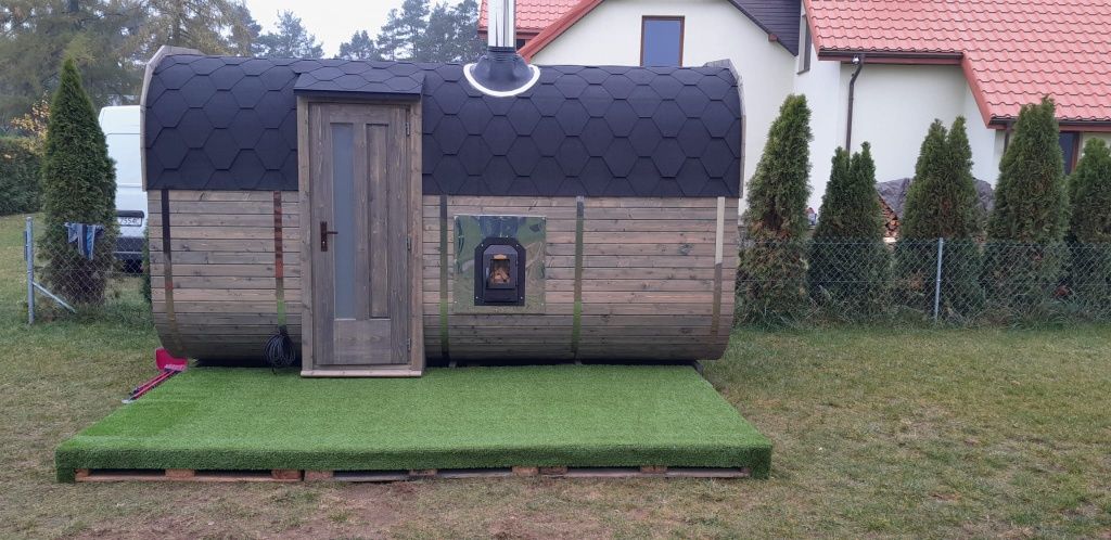 Sauna mobilna 4m na 2.2m z przedsionkiem