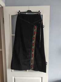 Черная велюровая юбка | юбка для выступлений | длина 100см