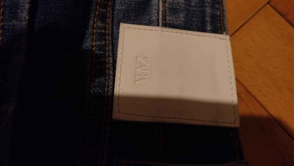 Nowe Spodnie męskie jeansowe Zara granatowe rozmiar 46 L