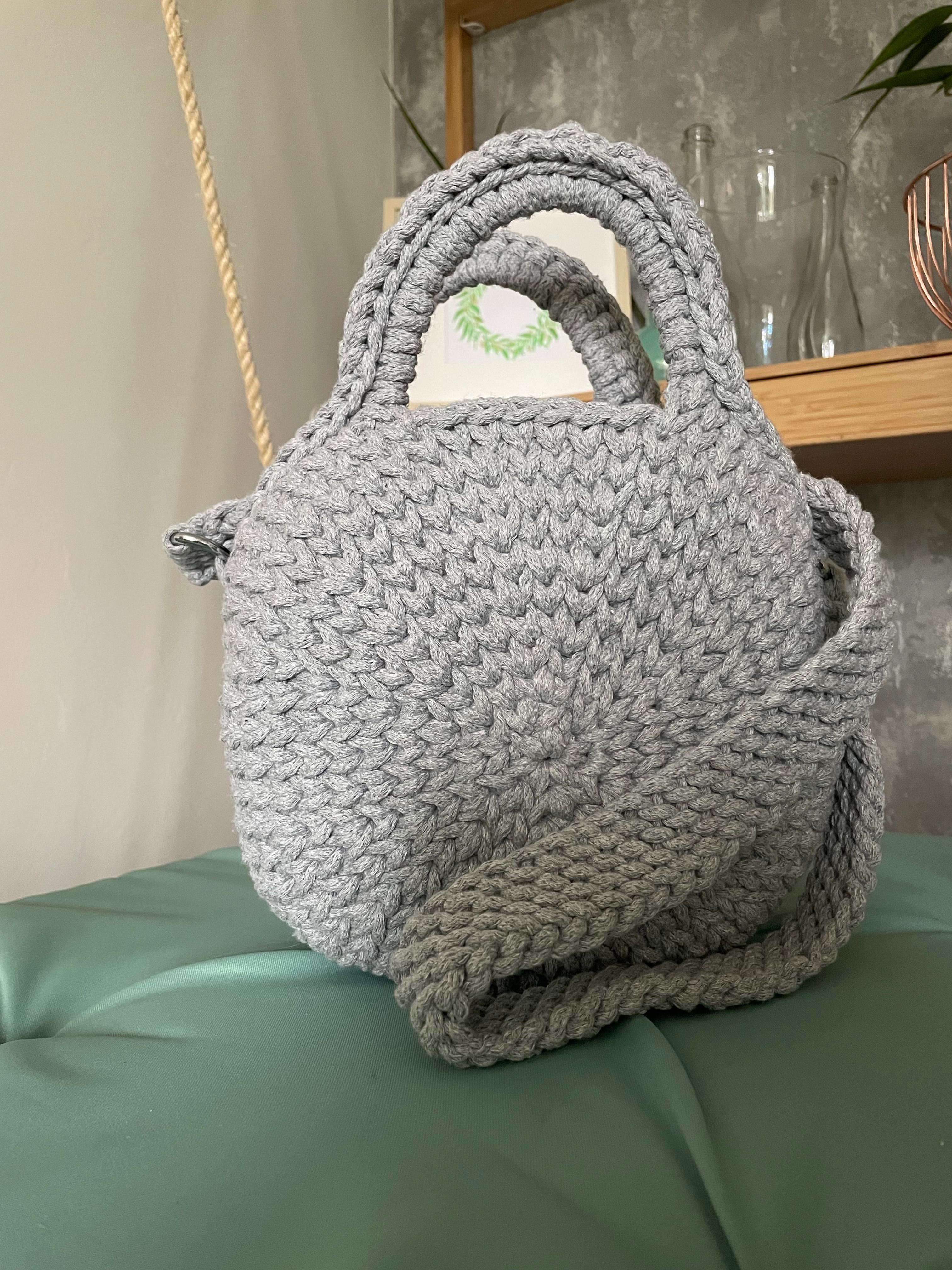 torebka ze sznurka bawełnianego HANDMADE