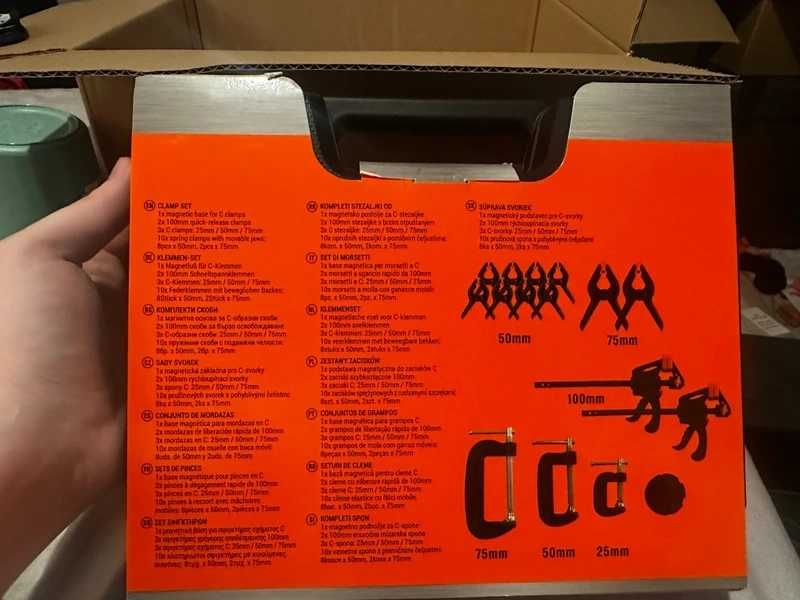 Werckmann Clamp Set – zestaw 16 ścisków stolarskich w walizce
