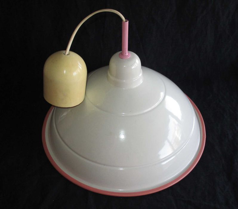 Candeeiro Esmaltado Vintage candeeiro de tecto