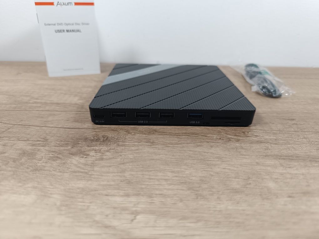 Zewnętrzny napęd CD DVD Gniazdo SD TF 4X USB Alxum do laptopa