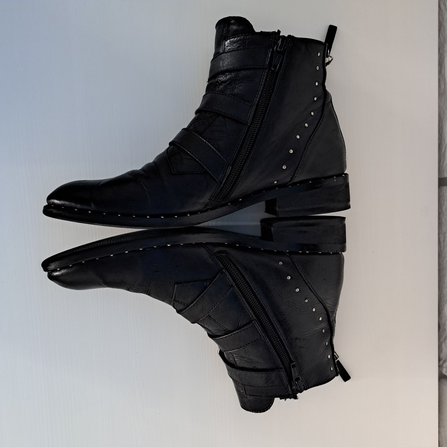 Botki Venezia z klamrami damskie r.38