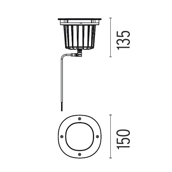 Lampy ogrodowe LED spot najazdowe ziemne IP67 230V AC