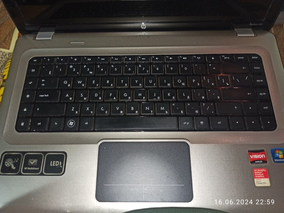 Ноутбук HP Pavillion dv6-3171sr на запчастини