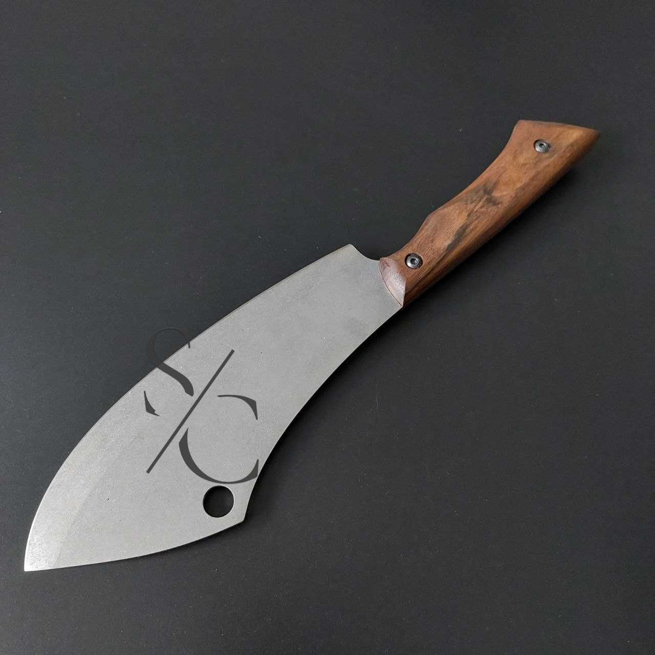 Універсальний кухоний ніж (сталь х12мф), универсальный нож тяпка, серб