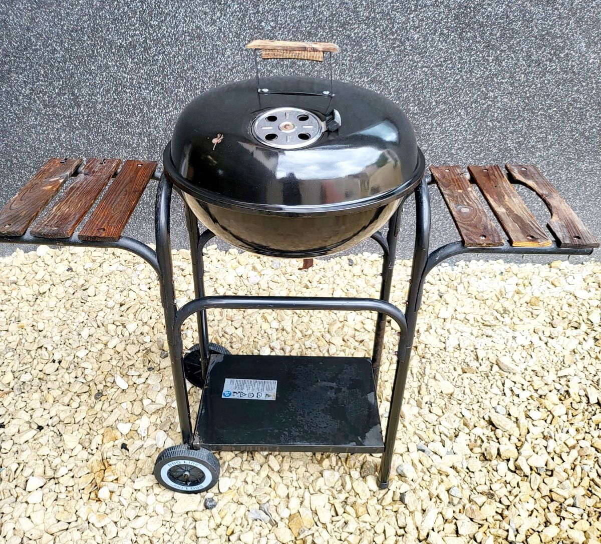 Grill węglowy na kółkach Gril węglowy z pokrywą 45cm ruszt