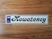 Nowożeńcy tablica rejestracja