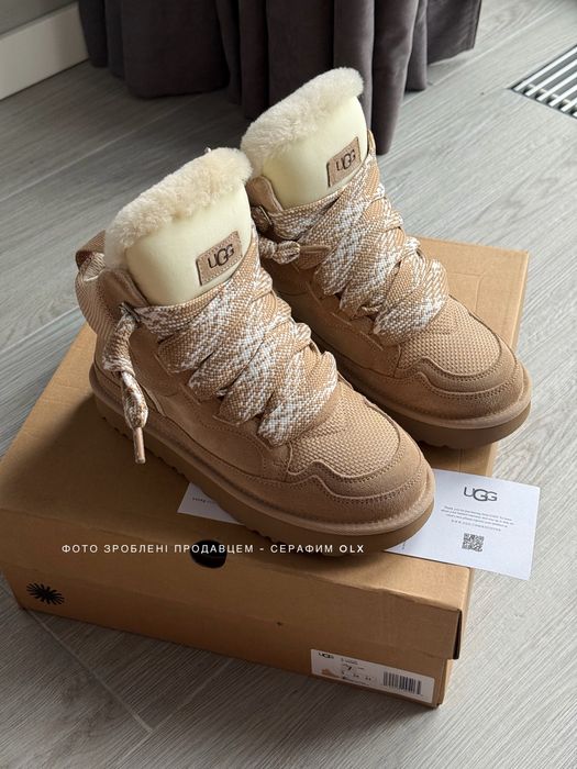 Оригинал Зимние Кроссовки Avstralia UGG Lowmel Sneaker High beige