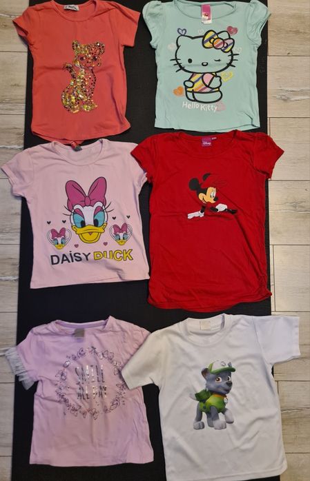 Bluzki z krótkim rękawem rozmiar 122