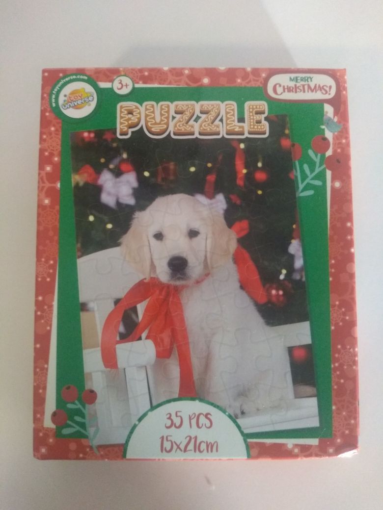 Puzzle świąteczne pies