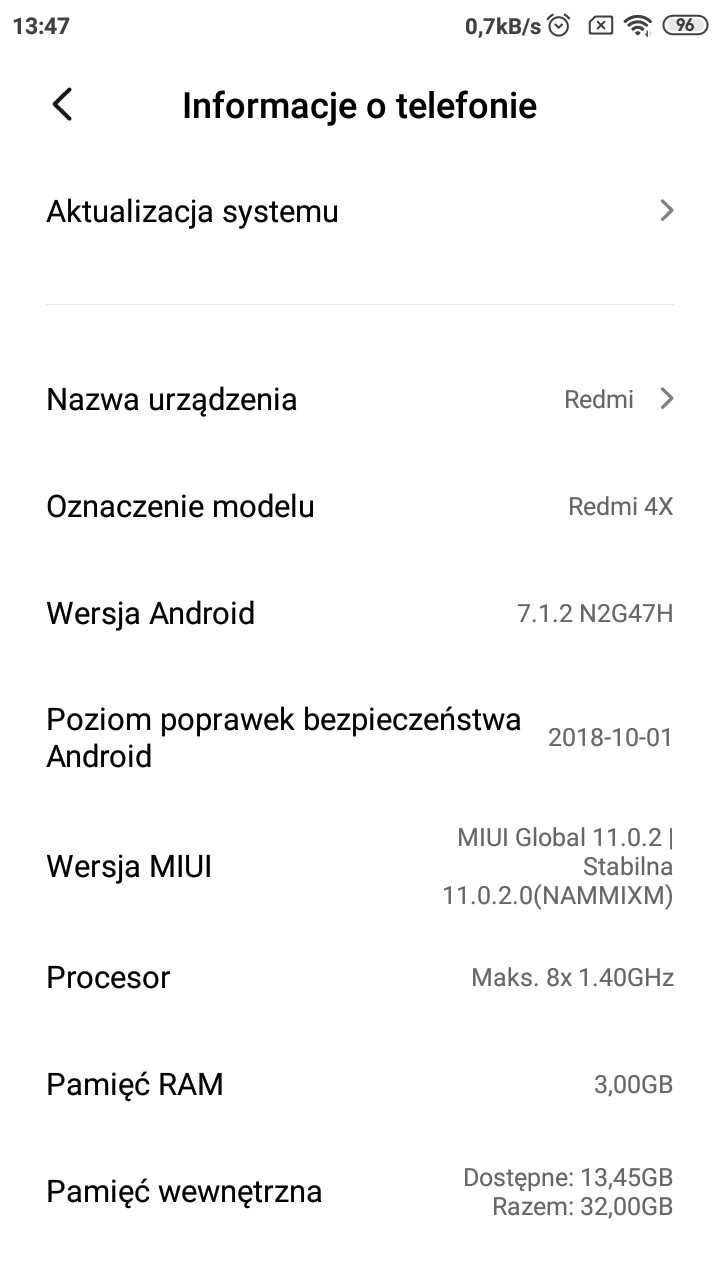 Smartfon Telefon Xiaomi Redmi 4X 3/32 3GB RAM 32GB FLASH