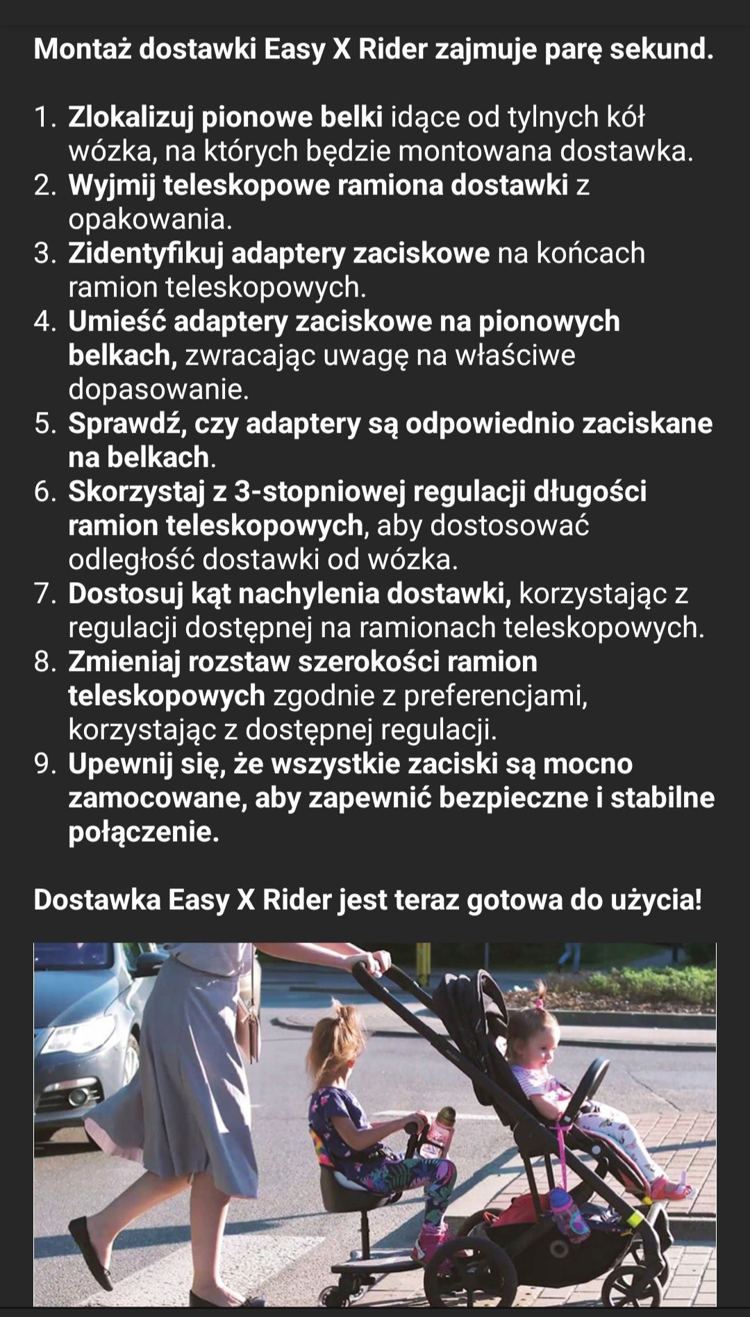 Dostawka do wózka