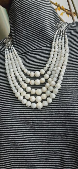 Намисто п′ятирядне з перламутру. Баламути