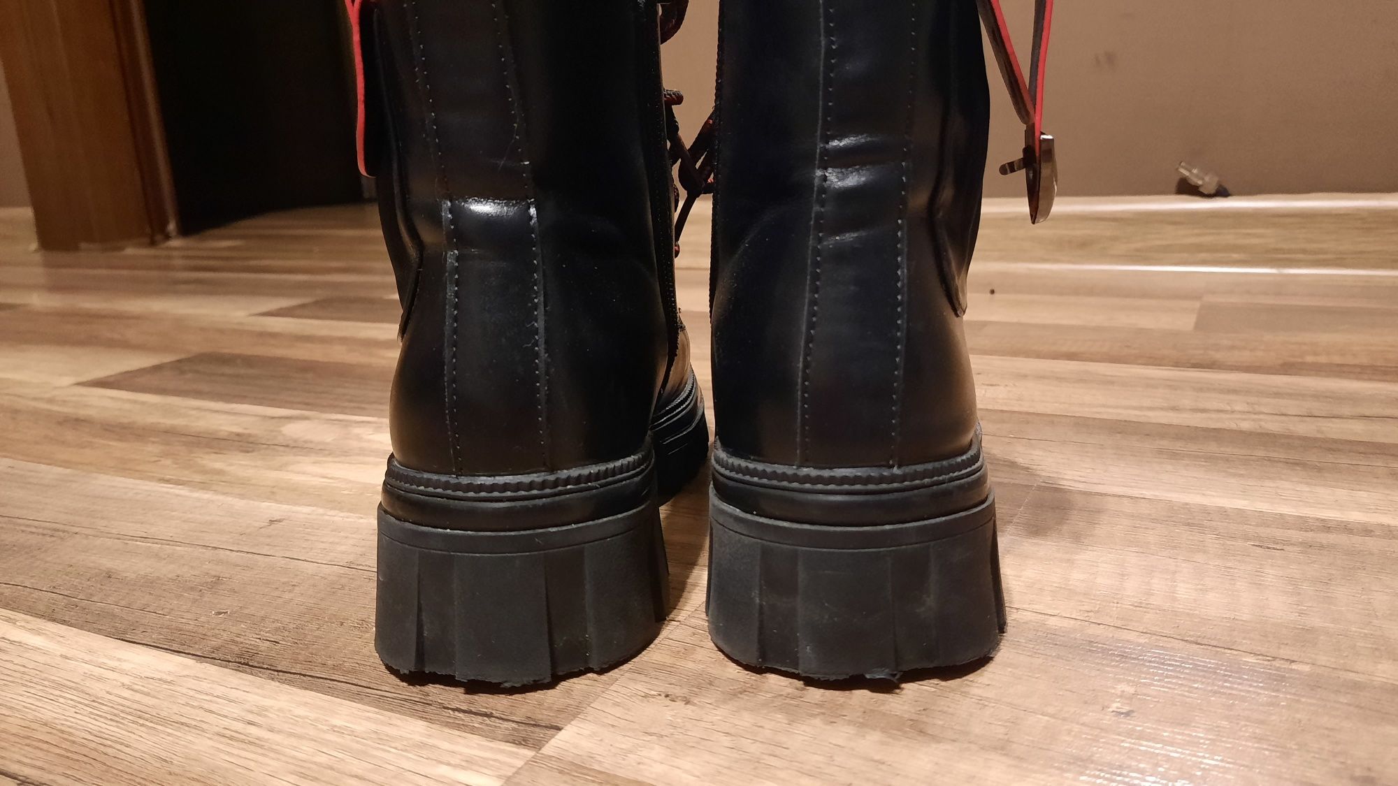 Trapery workery botki czarne 34