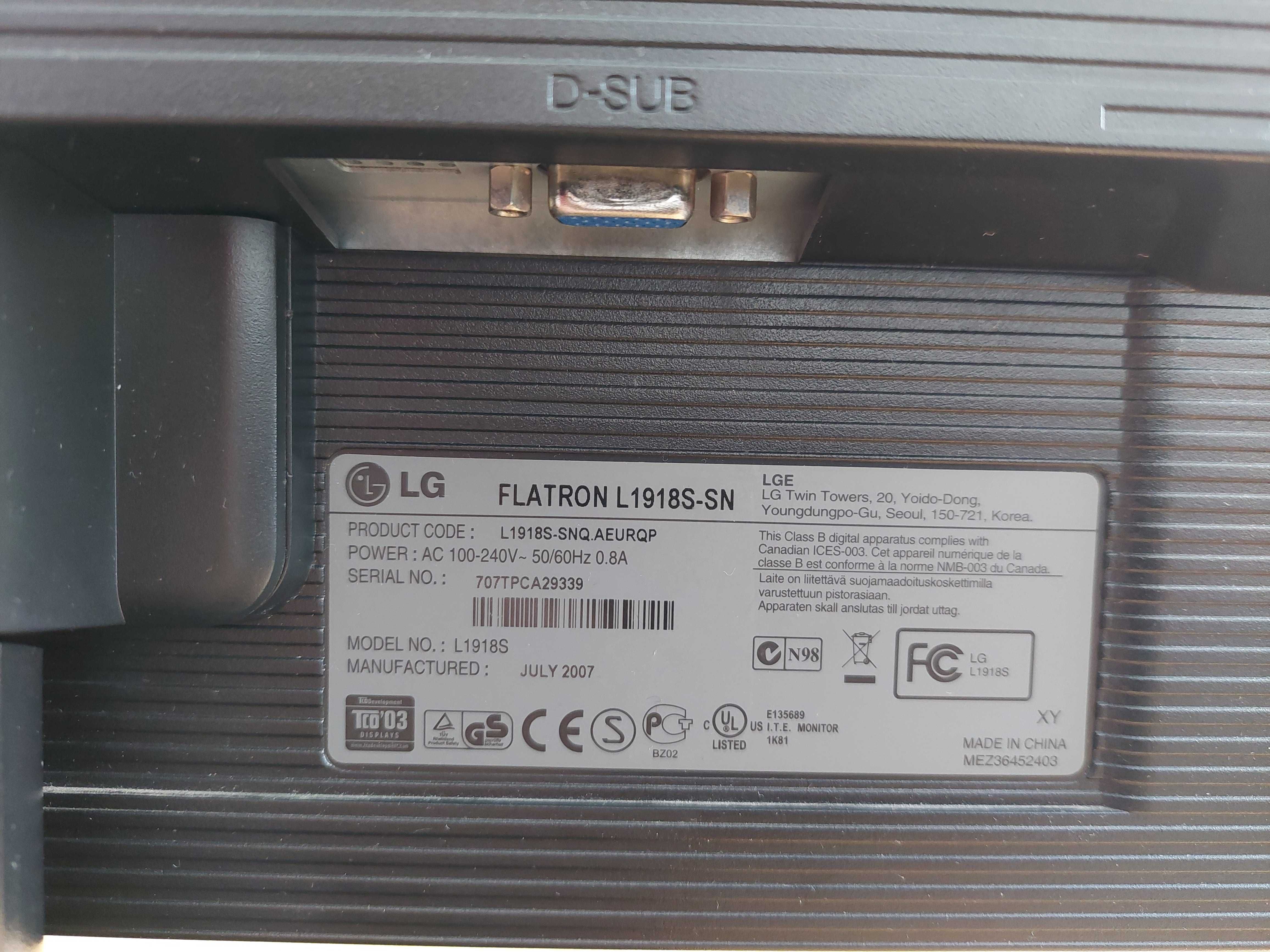 Monitor LCD 19 cali LG
