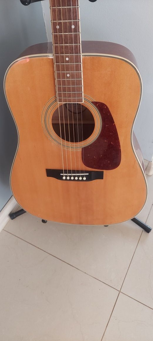 Gitara akustyczna MORRIS model 528, potężny dreadnought z lat 70-tych