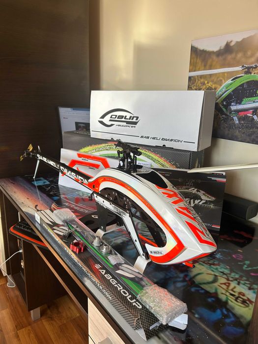 Helikopter RC Goblin Raw 580 zdalnie sterowany model SAB