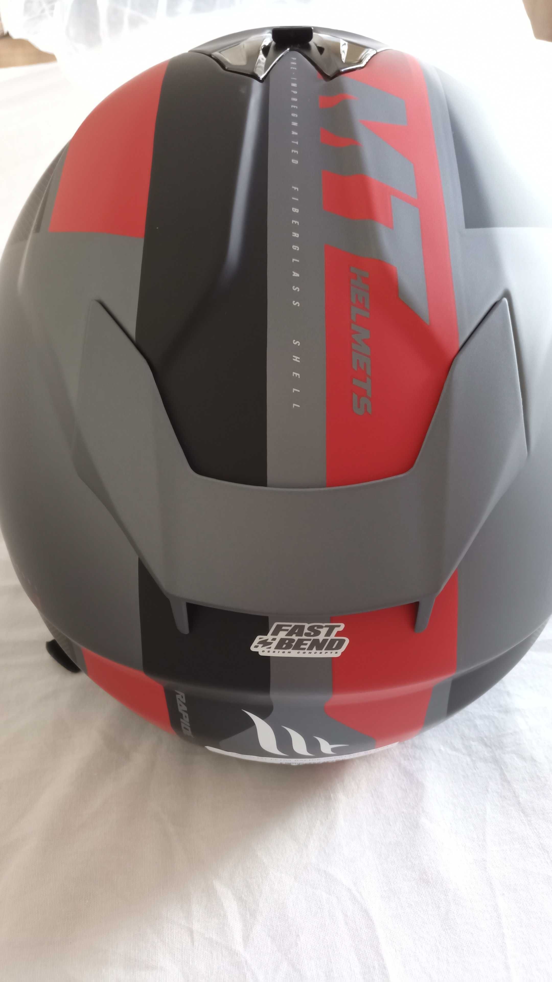 Capacete Moto a estrear MT Integral Rapide Overtake Certificação Dupla