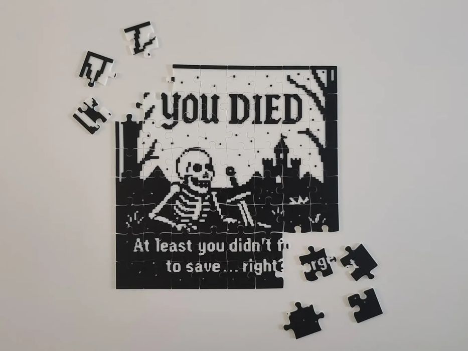 Puzzle "You Died" Divertido