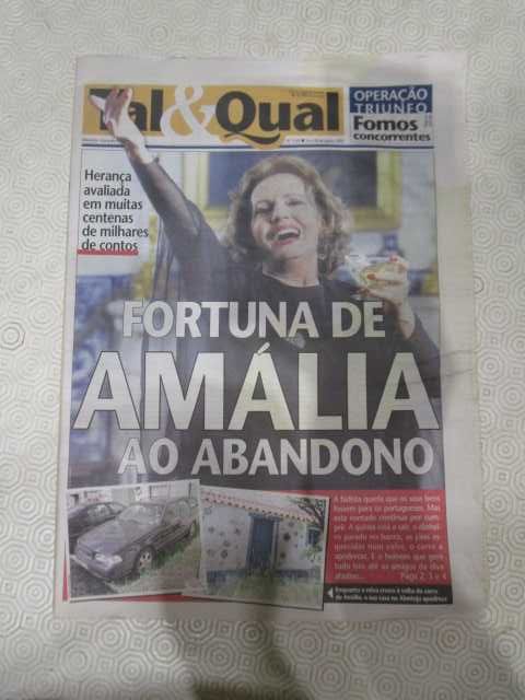 Jornais vintage capa Amália Rodrigues