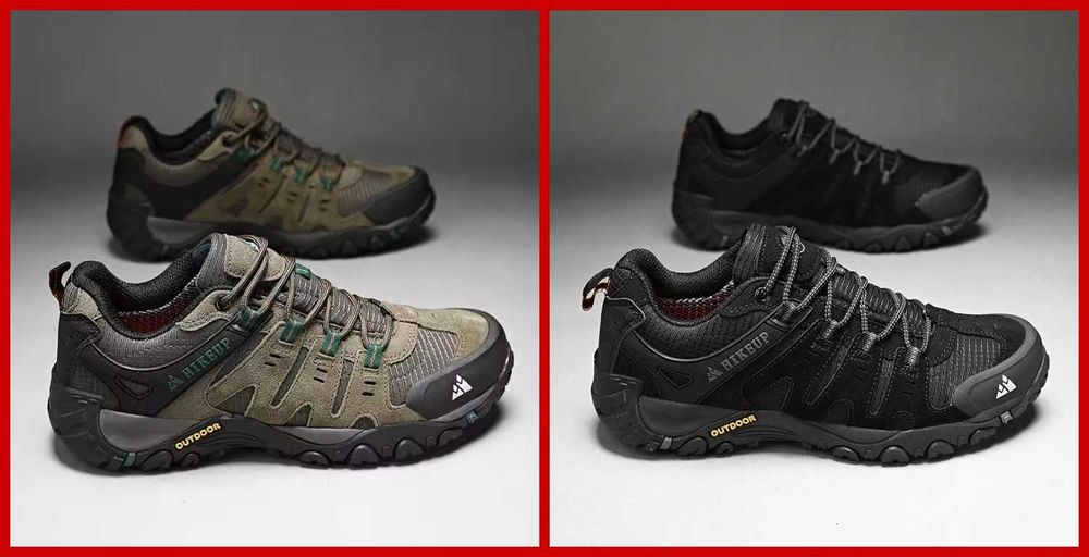 Новые мужские трекинговые кроссовки HikeUp (замша, текстиль).