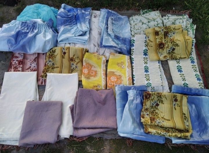 Большой лот постельное белье двуспальное полуторное одеяло тюль штора
