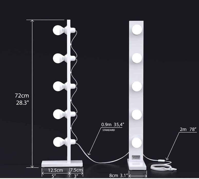 Lamps4makeup lampy do makijażu, listwa 5+5