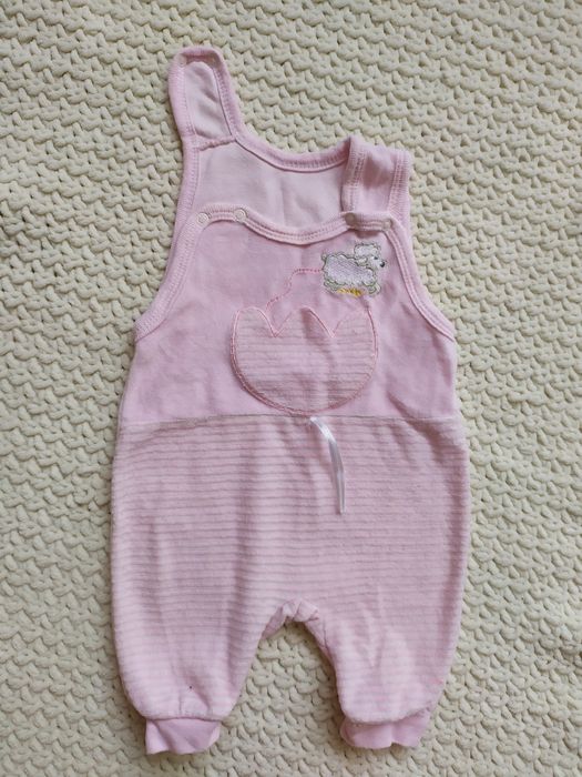 Śpiochy niemowlęce różowe 68 rozpinane pajacyk